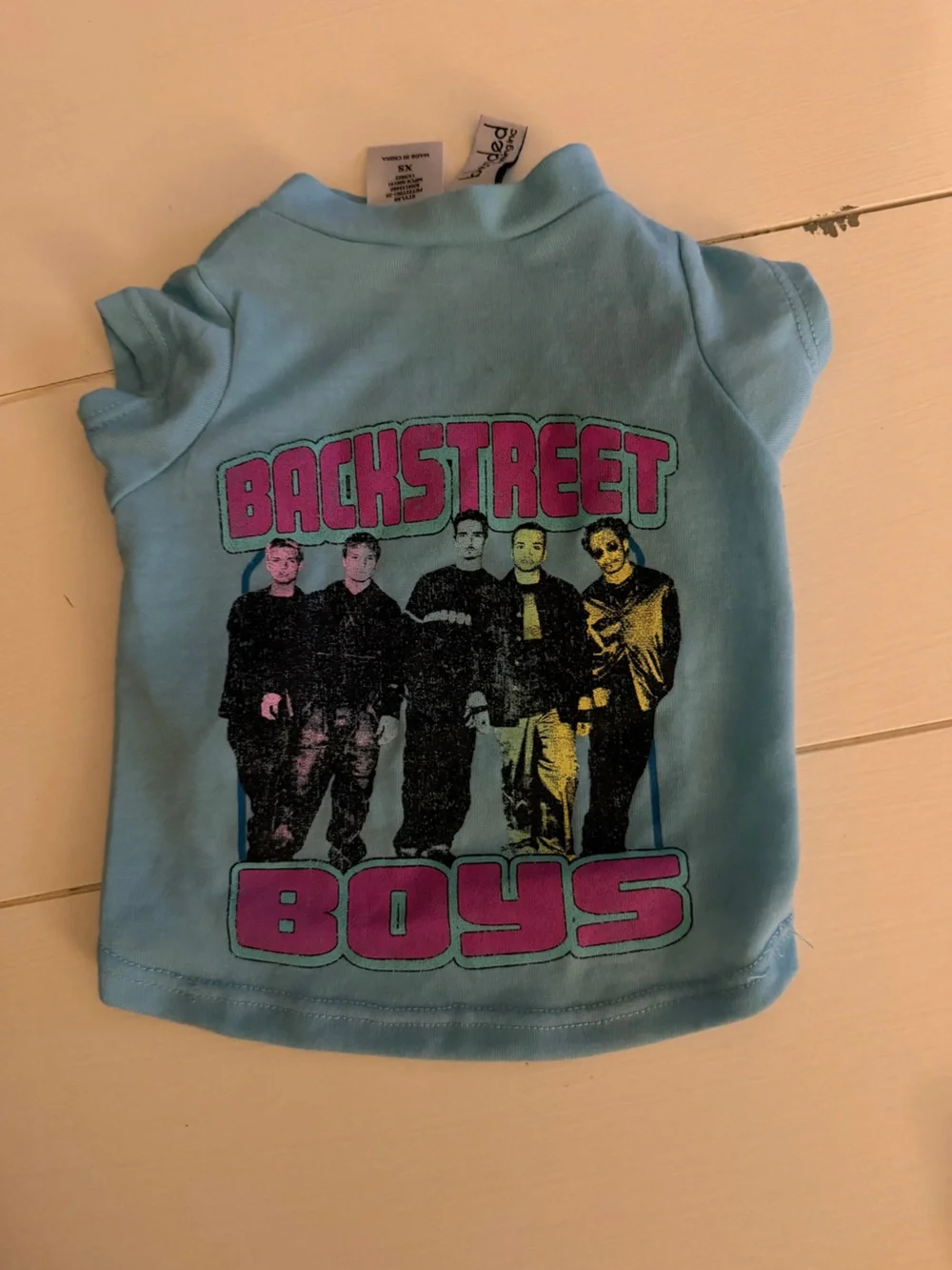 Backstreet Boys BSB Graphic Tee Dog Shirt Tshirt XS 5-8lbs dogs